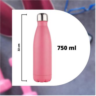 Trade Shop Trade Shop - 750 Ml Botella De Agua Deportiva Botella De Acero Inoxidable De La Pared Doble Para La Escuela De Camping