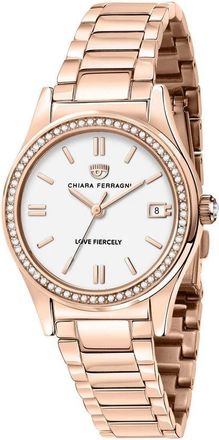 Chiara Ferragni Multicolor Roestvrijstalen Horloge Roze Wit - Dames - Horloges - Geel - ONE Size - Accessoires