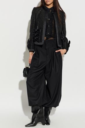 Comme Des Gar&ccedil;ons Comme Des Gar&ccedil;ons Noir Kei Ninomiya Blazer With Shimmering Appliqu&eacute;s, Womens, Black