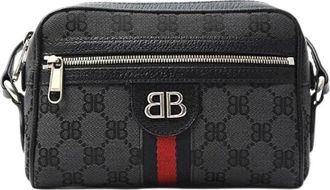 Balenciaga Pre-owned Cross Body Bags, male, Black, Size: ONE SIZE Pre-owned Canvas balenciaga-bags