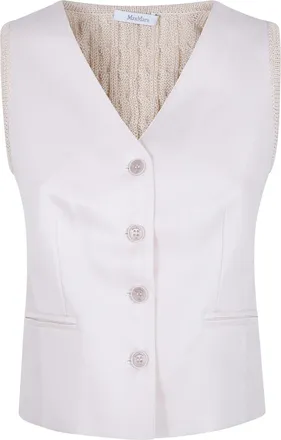 Max Mara Calibri Linen Knit Crop Gilet