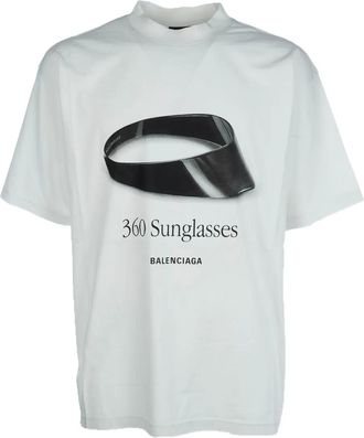 Balenciaga graphic-print T-shirt - men - Cotton - M - White