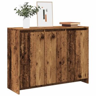 Berkfield Home Sideboard Old Wood 102x33x75 cm Engineered Wood in Brown | Size: 102 x 33 x 75 cm