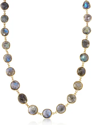 Ross-Simons Labradorite Necklace in 18kt Gold Over Sterling