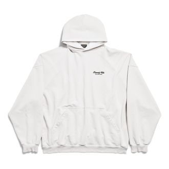 Balenciaga (WMNS) Balenciaga Beverly Hills Hoodie Oversized Off White Black 739024TQVS73307