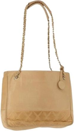 Chanel Pre-owned Shoulder Bags, female, Beige, Size: ONE SIZE Pre-owned Shoulder Bag