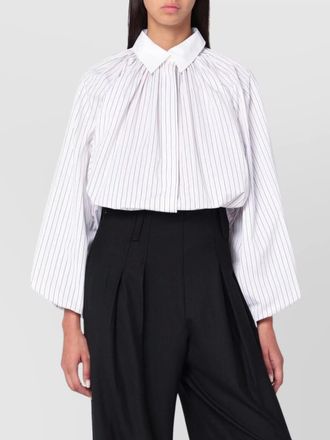 Patou striped balloon sleeve shirt