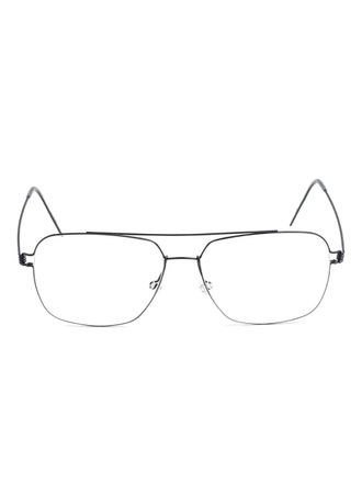 Lindberg Martin browline glasses - unisex - Titanium - 55 - Black