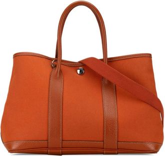 Hermès Borsa a tracolla Toile and Negonda Garden Party 30 2005 - Arancione