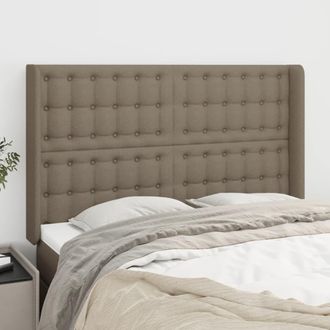 vidaXL Cabecero Con Orejas De Tela Gris Taupe 147x16x118/128 Cm Vidaxl