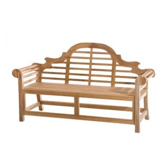 Macabane Banco de jard&iacute;n de madera de teca de 166,5x62x105 cm