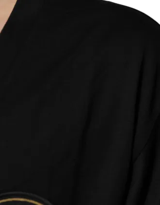 Dolce & Gabbana Logo-Embroidered Cotton T-Shirt - Black