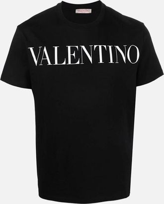 Valentino Mens Valentino Logo Print T-Shirt Black - Size: 42