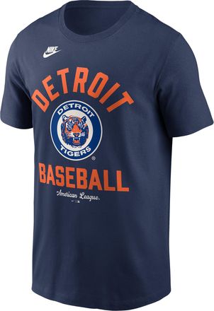 Nike Detroit Tigers Cooperstown Nike Mens MLB T-Shirt in Blue | N19944BD61-079