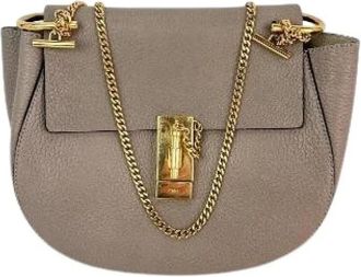 Chlo&eacute; Pre-owned Leren Crossbodytas - Dames - Vintage Schoudertas - Grijs - ONE Size - Leer - Vintage