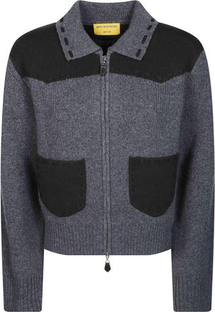 Guest In Residence Saddle Up! Cropped Textured Knit Jacket