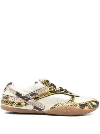 Miu Miu Sneakers in pelle di serpente - Toni neutri