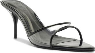 Schutz Elodie Sandal in Transparente/Black at Nordstrom, Size 10.5