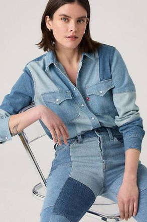 Levi's Camicia western Iconic con patchwork - Donna - XS - Multicolore / Denim On Denim Western
