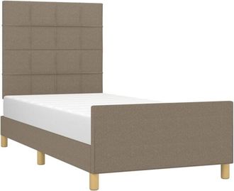 vidaXL Estructura De Cama Sin Colch&oacute;n Tela Taupe 90x200 Cm Vidaxl