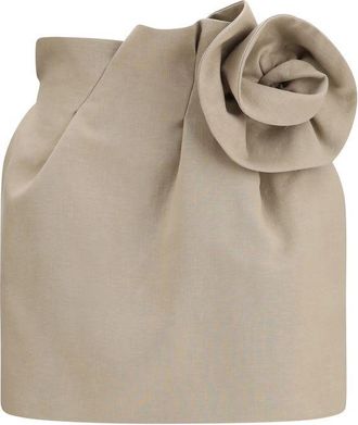 Magda Butrym Linen Mini Womens Skirt