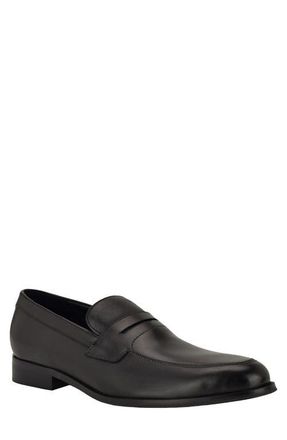 Calvin Klein Rinver Penny Loafer in Black/Black/Black at Nordstrom, Size 10.5
