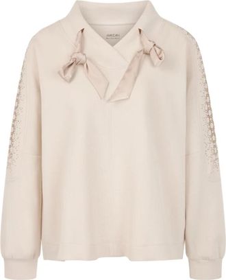 Marc Cain Oversized Sweatshirt - Dames - Sweatshirts - Grijs - L - Katoen - Hoodies & sweatvesten