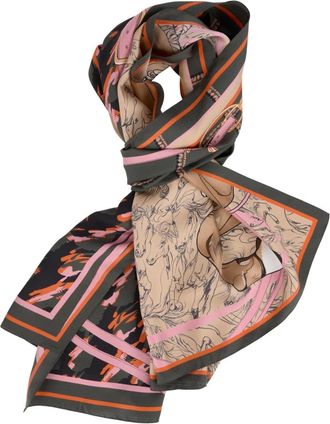 Marc Cain Zijden sjaal met printmix - Dames - Zijden sjaals - Veelkleurig - ONE Size - Accessoires