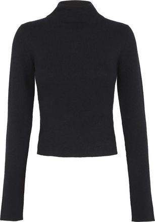 Cortana Fio- zwart kasjmier gebreide top - Dames - Cashmere truien - Zwart - L - Kasjmier - Truien & Vesten