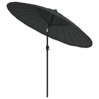 Berkfield Home Outdoor Parasol with Aluminium Pole 270 cm Anthracite in Black