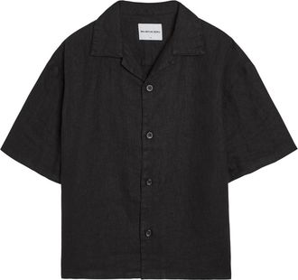 Mki Miyuki Zoku Vacation Linen Shirt - Black - XL
