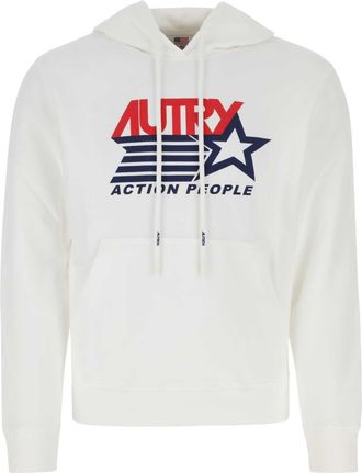 Autry White Cotton Sweatshirt