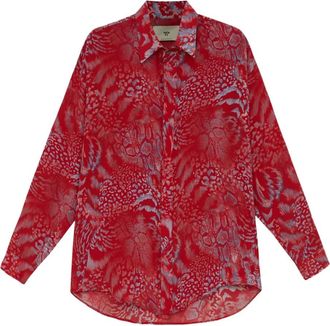 MISCI Overhemd met dierenprint - Rood