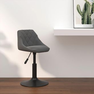 vidaXL Taburete De Cocina De Terciopelo Gris Oscuro Vidaxl