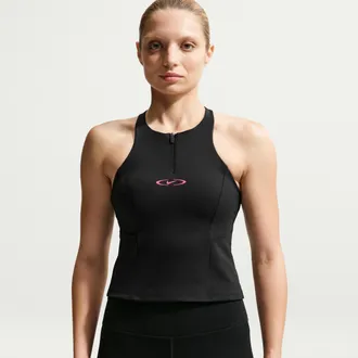 Nike Womens Outdoor Medium-Support Running Sports Bra Tank Top in Black | IR4762-045