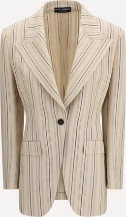 Dolce & Gabbana Single-breasted regimental pinstripe Jacket Female 40
