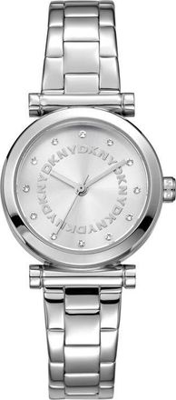 DKNY Essentials Crystal Marker Bracelet Watch, 28mm in Silver at Nordstrom