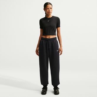 Nike Womens Nike Sportswear Phoenix Fleece High-Waisted Oversized Sweatpants in Black | FZ5996-010