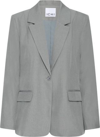 Ichi Blazer - Dames - Blazers - Grijs - M - Leer - Jassen