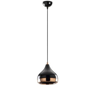 Concept Usine L&aacute;mpara colgante de alambre negra y cobriza