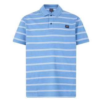 Paul & Shark Striped Cotton Polo - male - Paul & Shark - Polo Shirts - Blue - 2XL - Tops