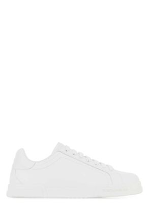 Dolce & Gabbana White Leather Portofino Sneakers