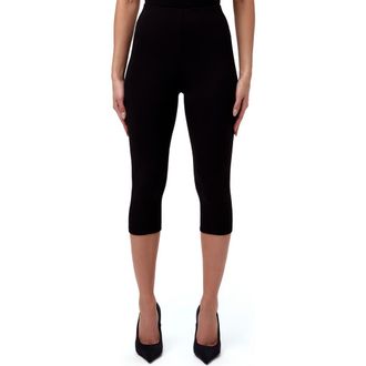 Naked Wardrobe Smooth Sculpt Crop Leggings in Black at Nordstrom, Size Medium