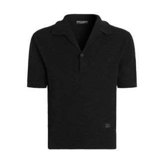 Dolce & Gabbana Polo Shirts, male, Black, Size: L Polo Shirt