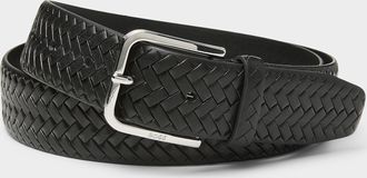 BOSS Mens Braided leather belt