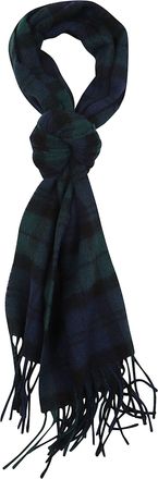 Polo Ralph Lauren Classic Checkered Fringed Wool-Blend Scarf