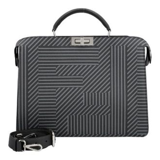 Fendi Pre-owned Peekaboo ISee U Medium - Dames - Pre-owned - Grijs - Maat: ONE Size Leer