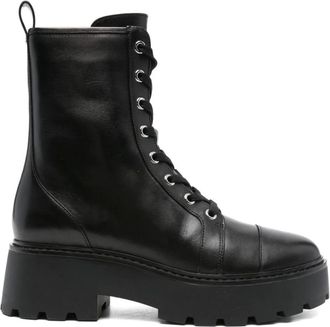 Michael Kors Schoenen, Dames, Zwart, 36 EU, Leer, Stijlvolle Enkellaarzen in Nero