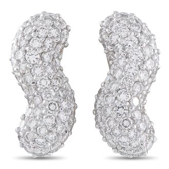 Luxury Bazaar 18K White Gold 5.30ct Diamond Earrings MF09-050726