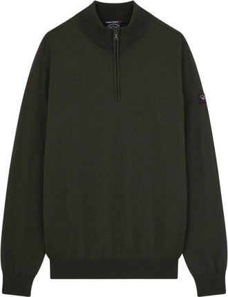 Paul & Shark Stijlvolle Shark-Pull Trui - Heren - Coltruien - Groen - 2XL - Truien & Vesten